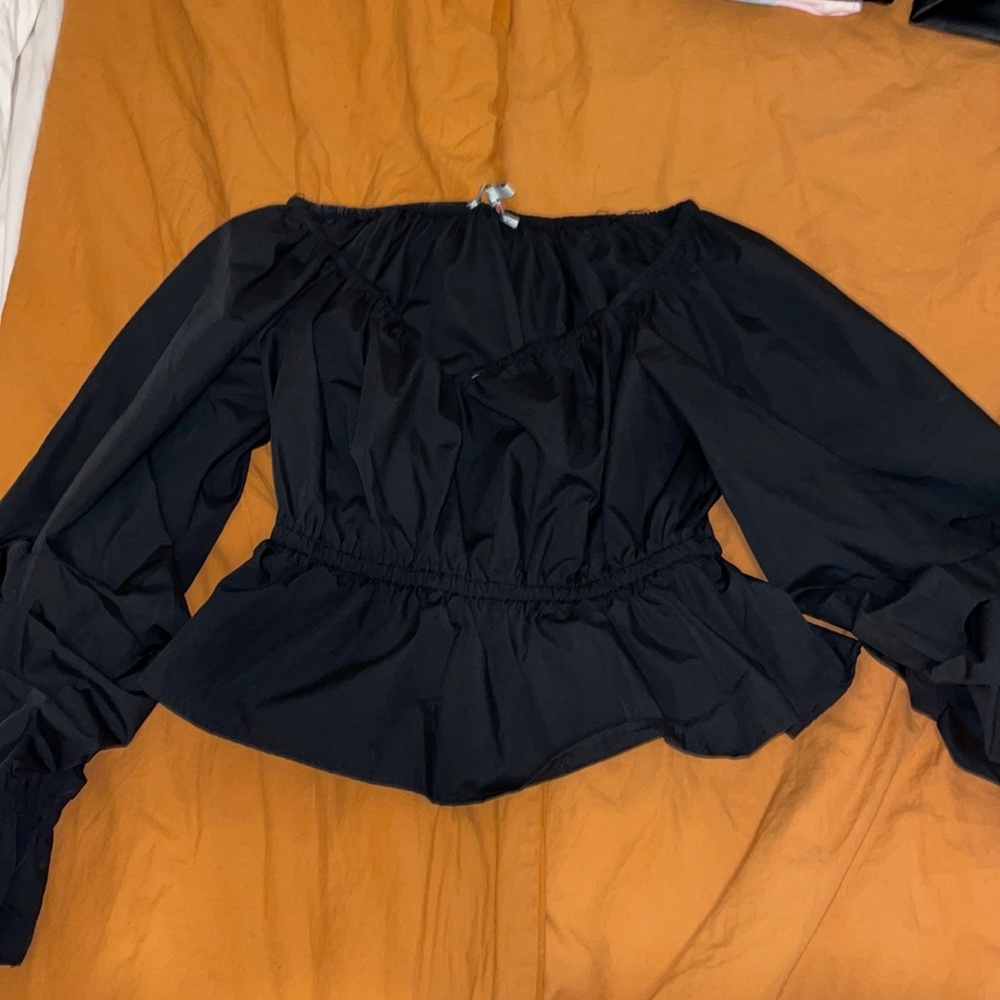 Black off the shoulder top